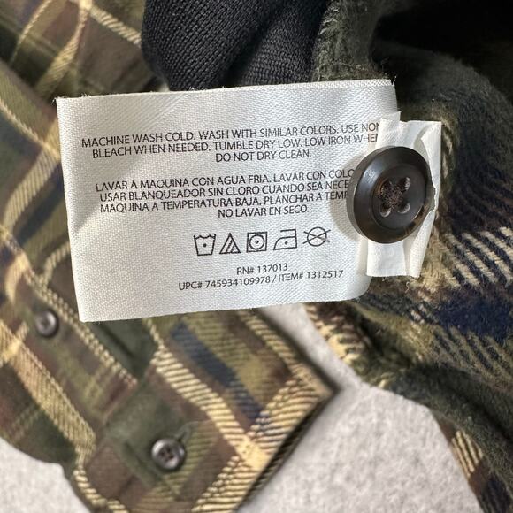 Orvis Big Bear Heavyweight Double Brushed Flannel Button Up Shirt Mens XXL Plaid - Picture 9 of 9